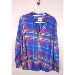 Re-Imagined J. Crew Classic-Fit Cotton Plaid Flannel Women's Size 8 NWT